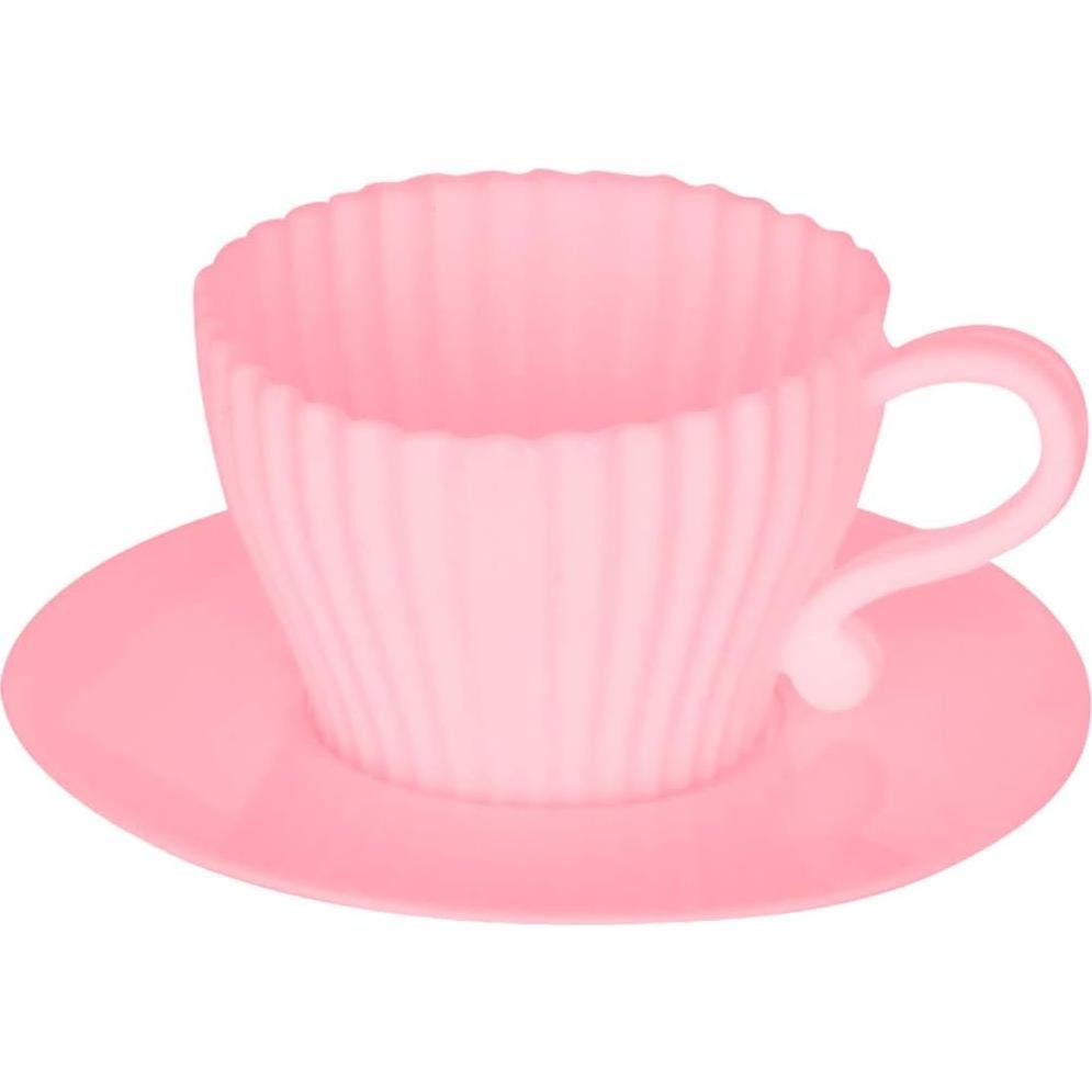 Set de 12 Moldes para Cupcakes de Silicona Evelots - Rosa