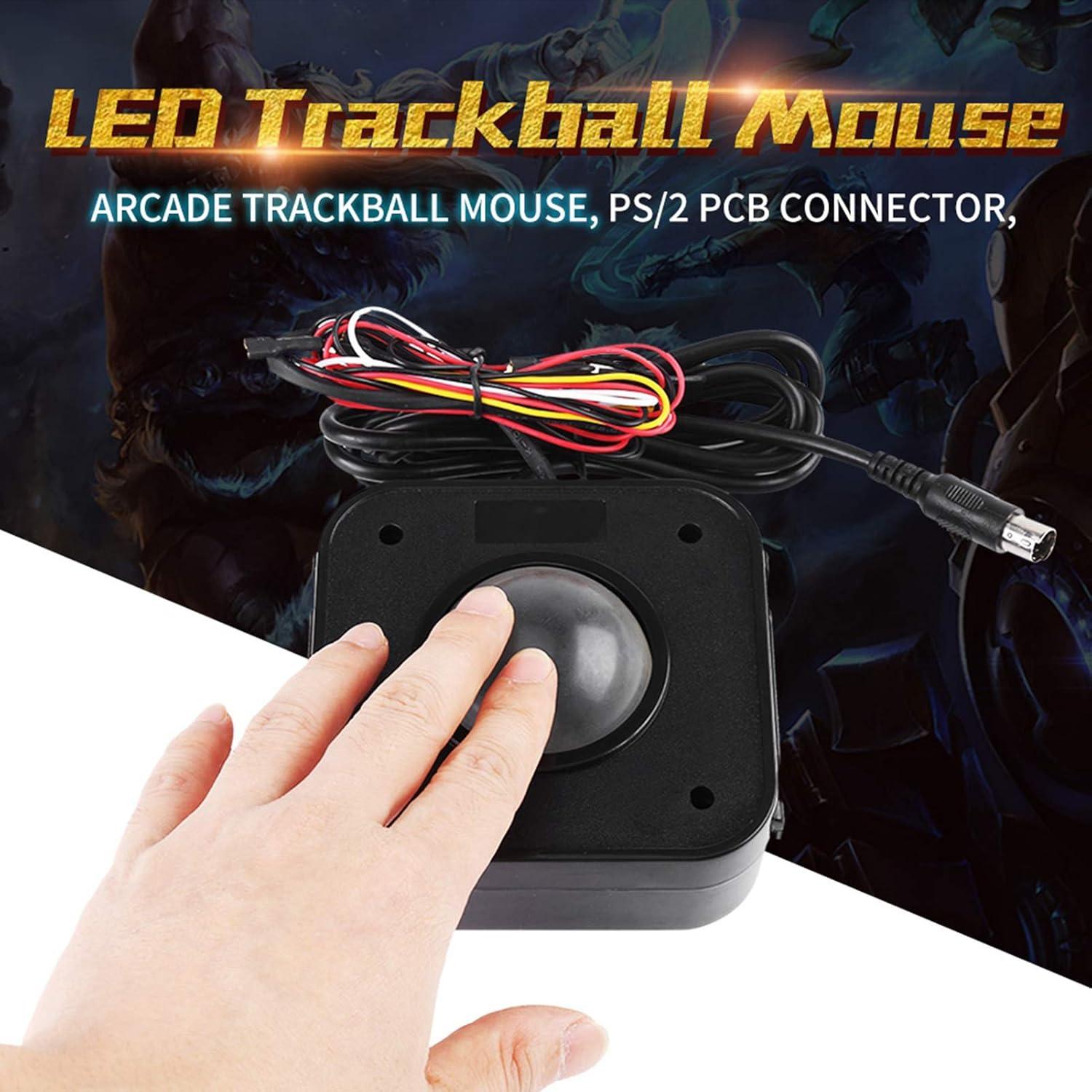 Rueda LED Trackball Eujgoov 4.5cm Ratón Con Cable PS/2