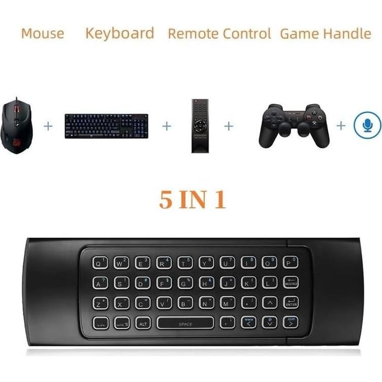 Teclado Inalámbrico MX3 con Ratón Aéreo y Voz 2.4G