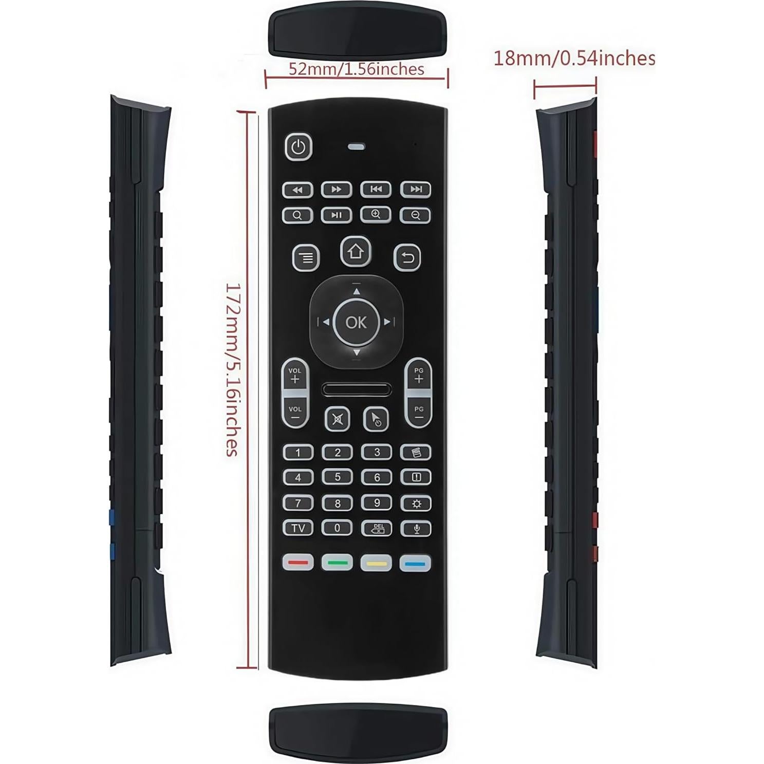 Teclado Inalámbrico MX3 con Ratón Aéreo y Voz 2.4G