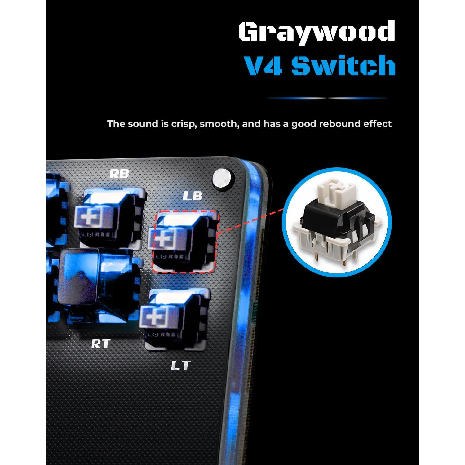 Controlador de Arcade Sehawei MINI-PLUS 16 Teclas Turbo PC/PS4/Switch