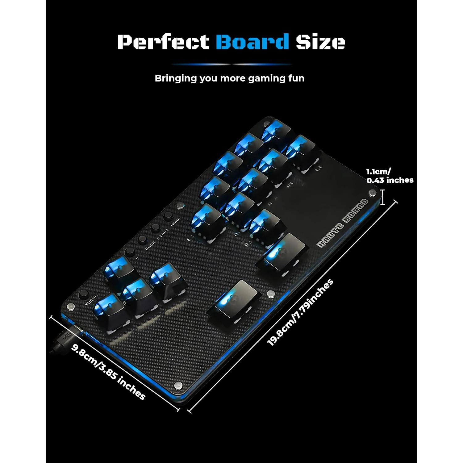 Controlador de Arcade Sehawei MINI-PLUS 16 Teclas Turbo PC/PS4/Switch