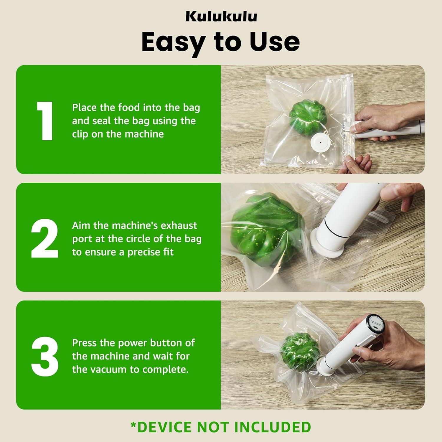 Bolsas de Sellado al Vacío Kulukulu 10 Reutilizables 2025