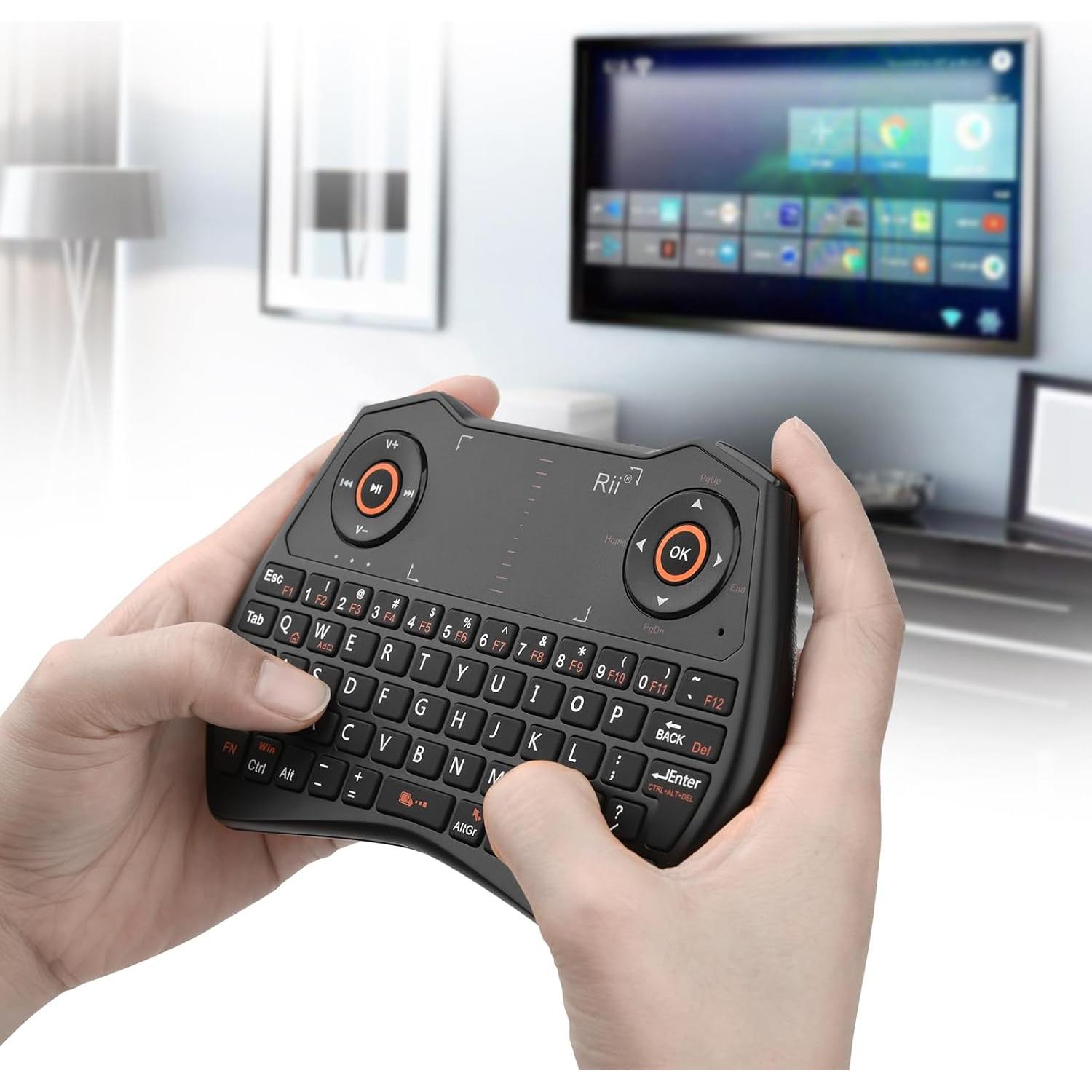 Teclado Inalámbrico Mini Rii K28 con Touchpad y Retroiluminado