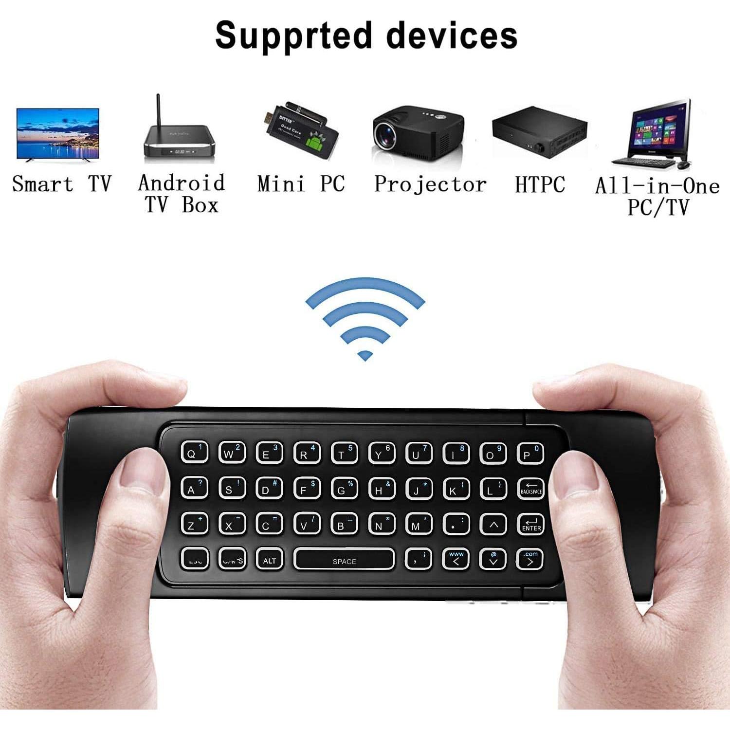 Control Remoto Air Mouse MX3 Pro Inalámbrico 2.4G con Teclado
