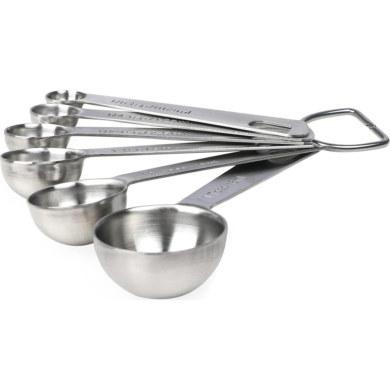 Juego de cucharas medidoras de acero inoxidable Esie Houzie 6 piezas