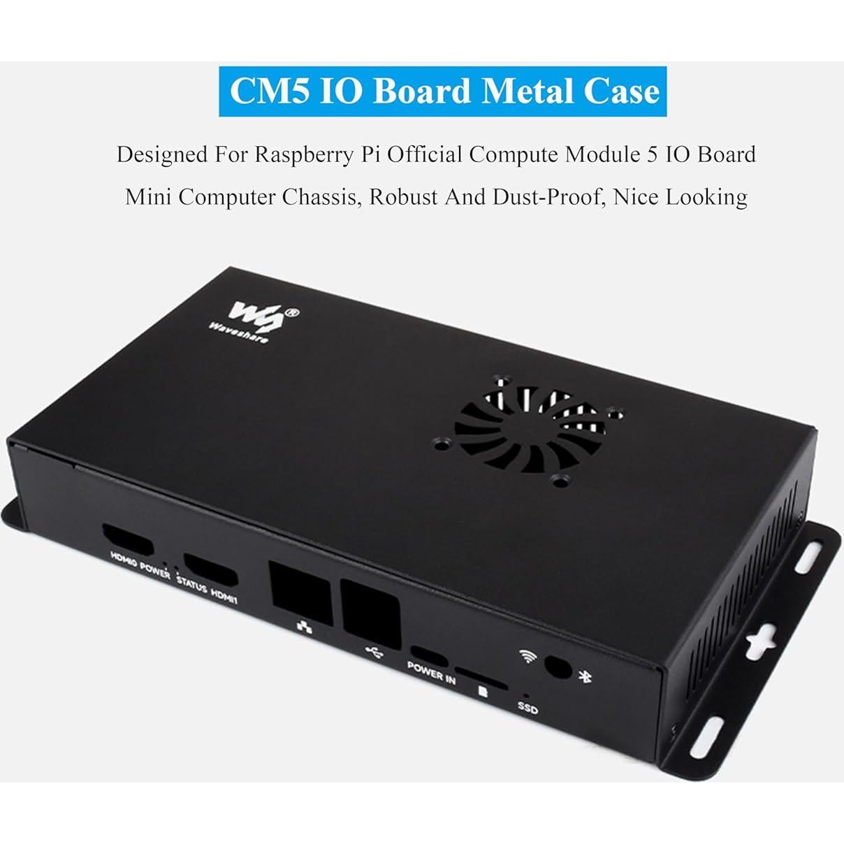 Caja de metal UeeKKoo para Raspberry Pi 5 con ventilador y GPIO