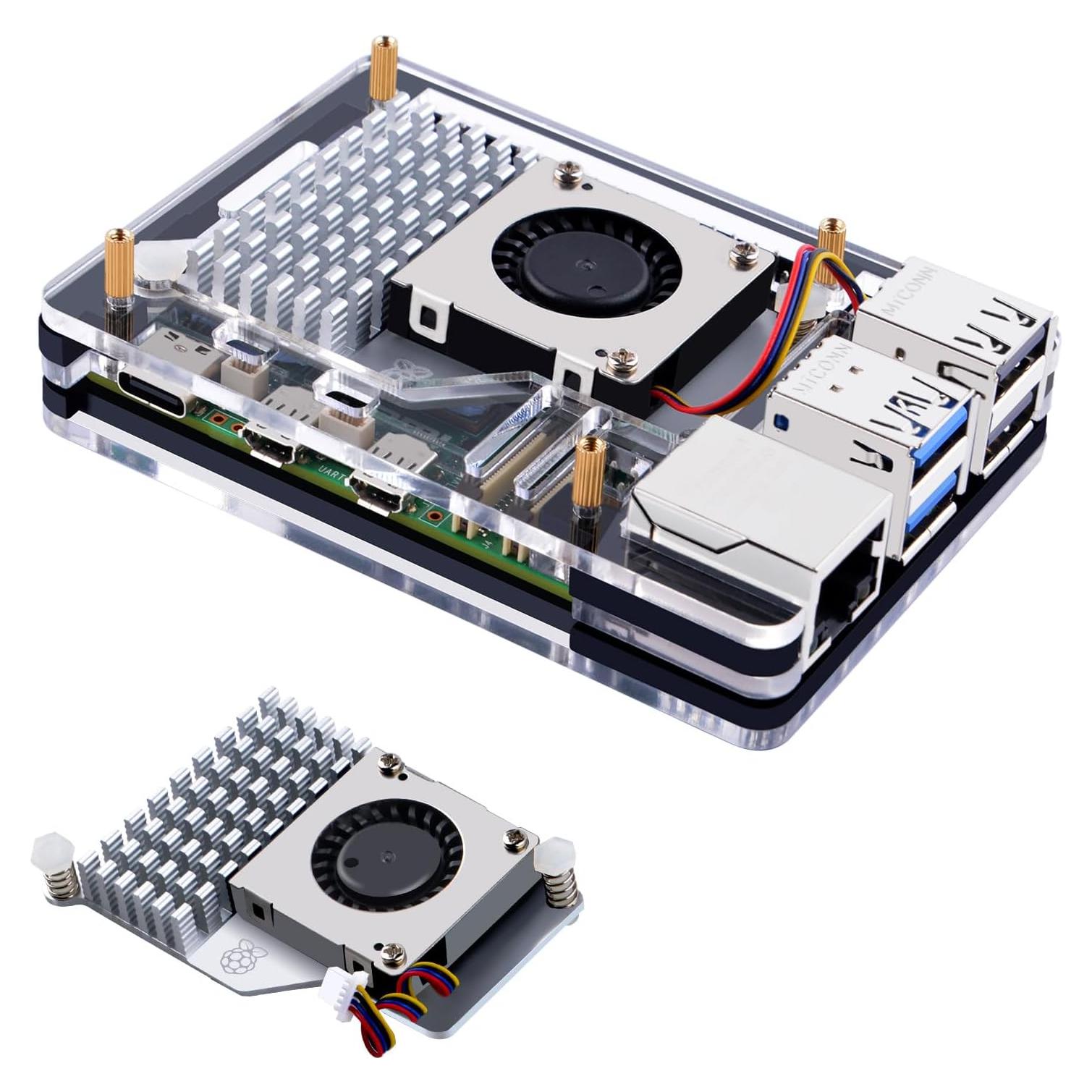 Funda DVOZVO 5 Capas con Enfriador Activo para Raspberry Pi 5