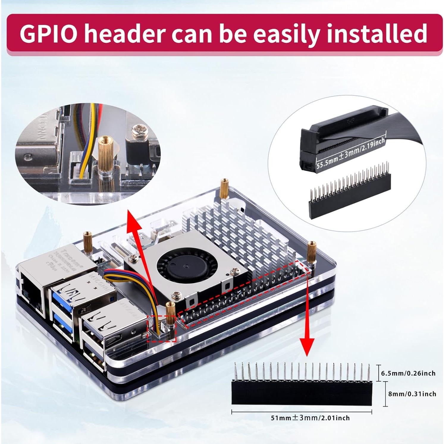 Funda DVOZVO 5 Capas con Enfriador Activo para Raspberry Pi 5