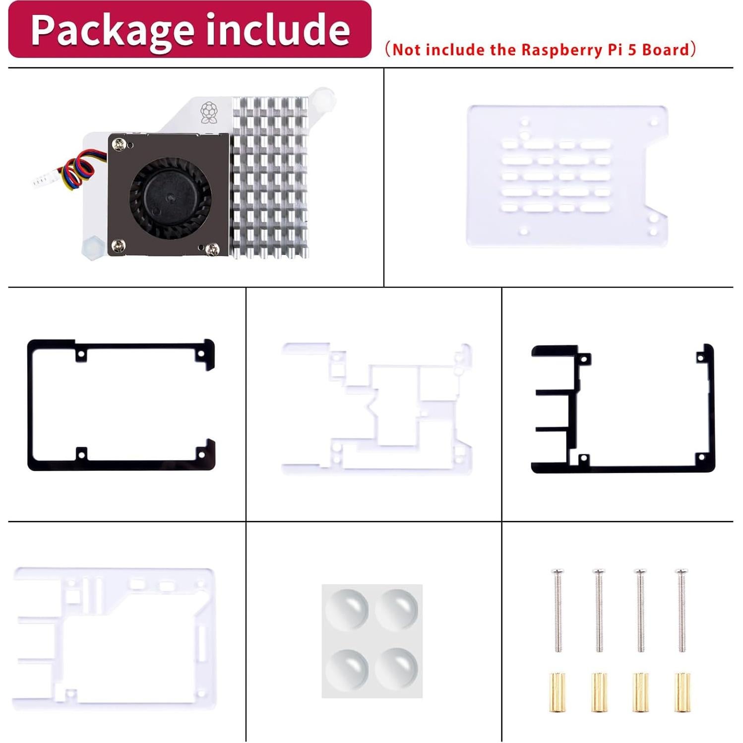 Funda DVOZVO 5 Capas con Enfriador Activo para Raspberry Pi 5