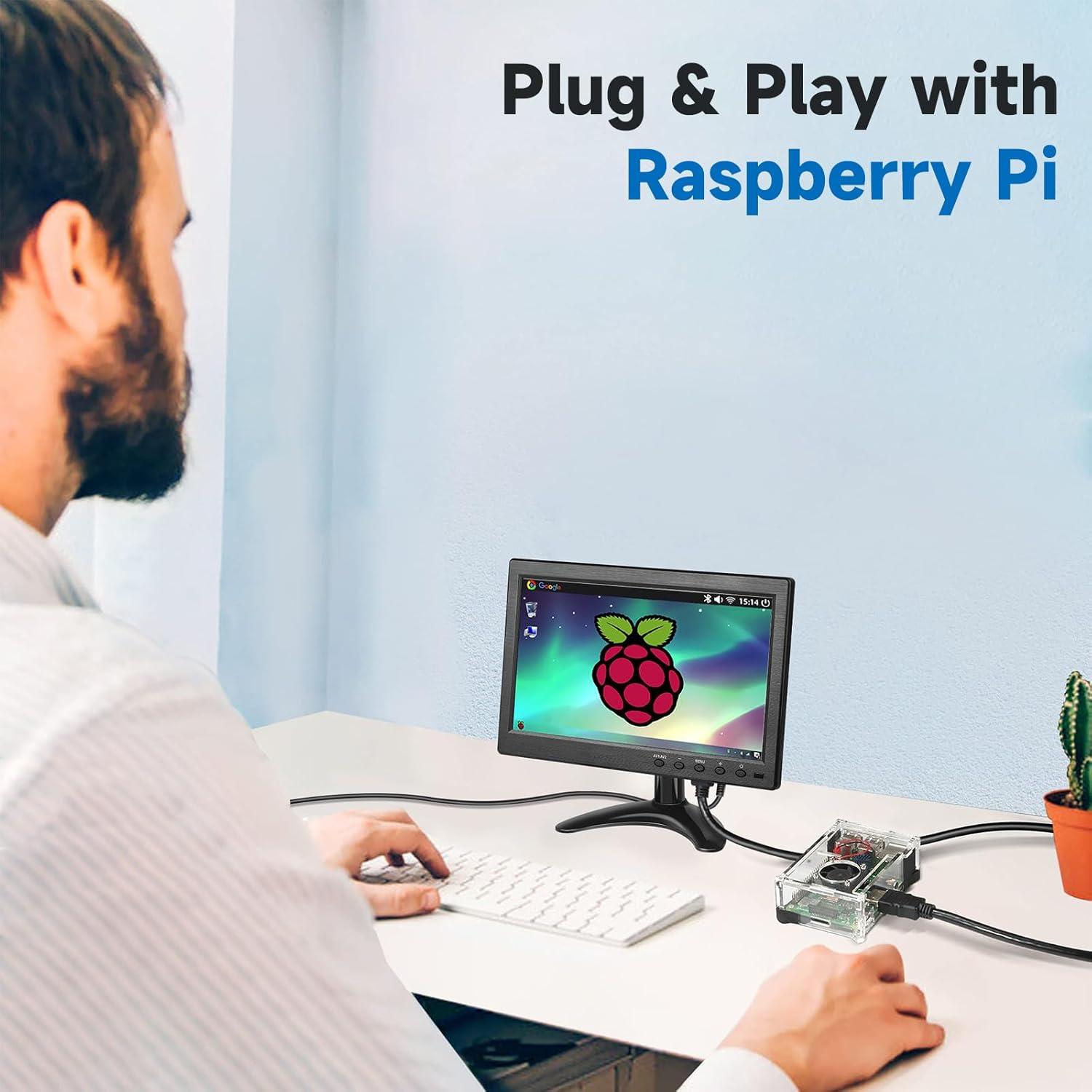 Monitor Portátil JINSWY 10.1" HD 1024x600 HDMI VGA USB