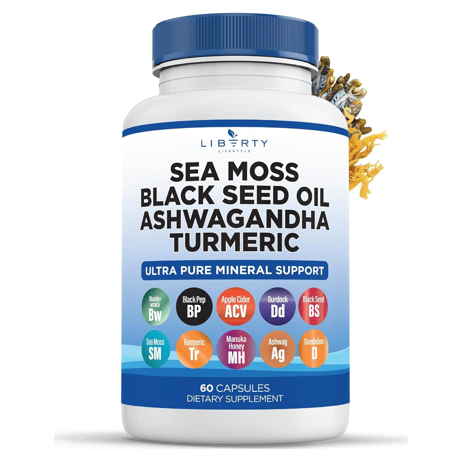 Suplemento de Musgo Marino Liberty - Aceite Semilla Negra 91g