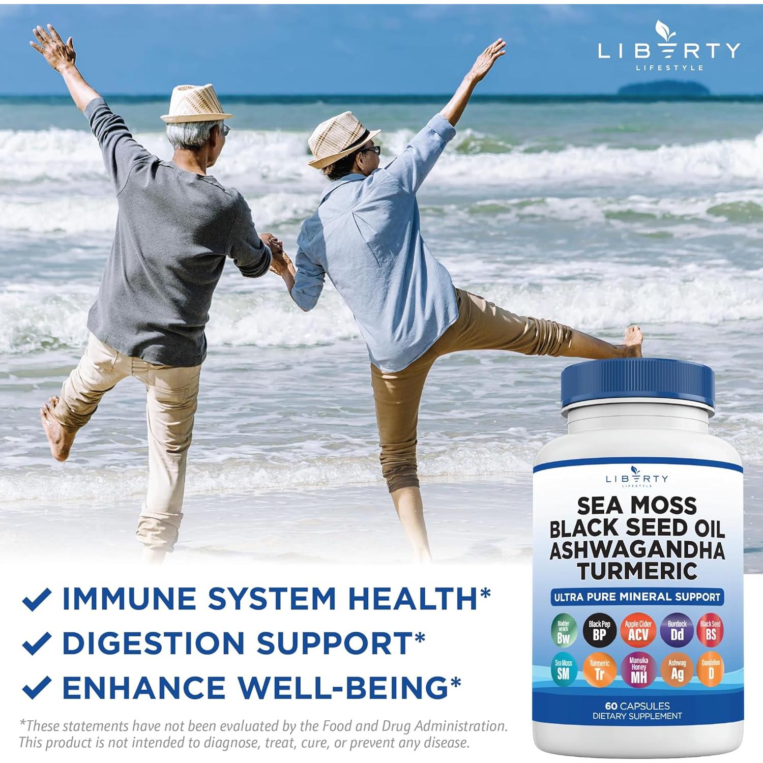 Suplemento de Musgo Marino Liberty - Aceite Semilla Negra 91g