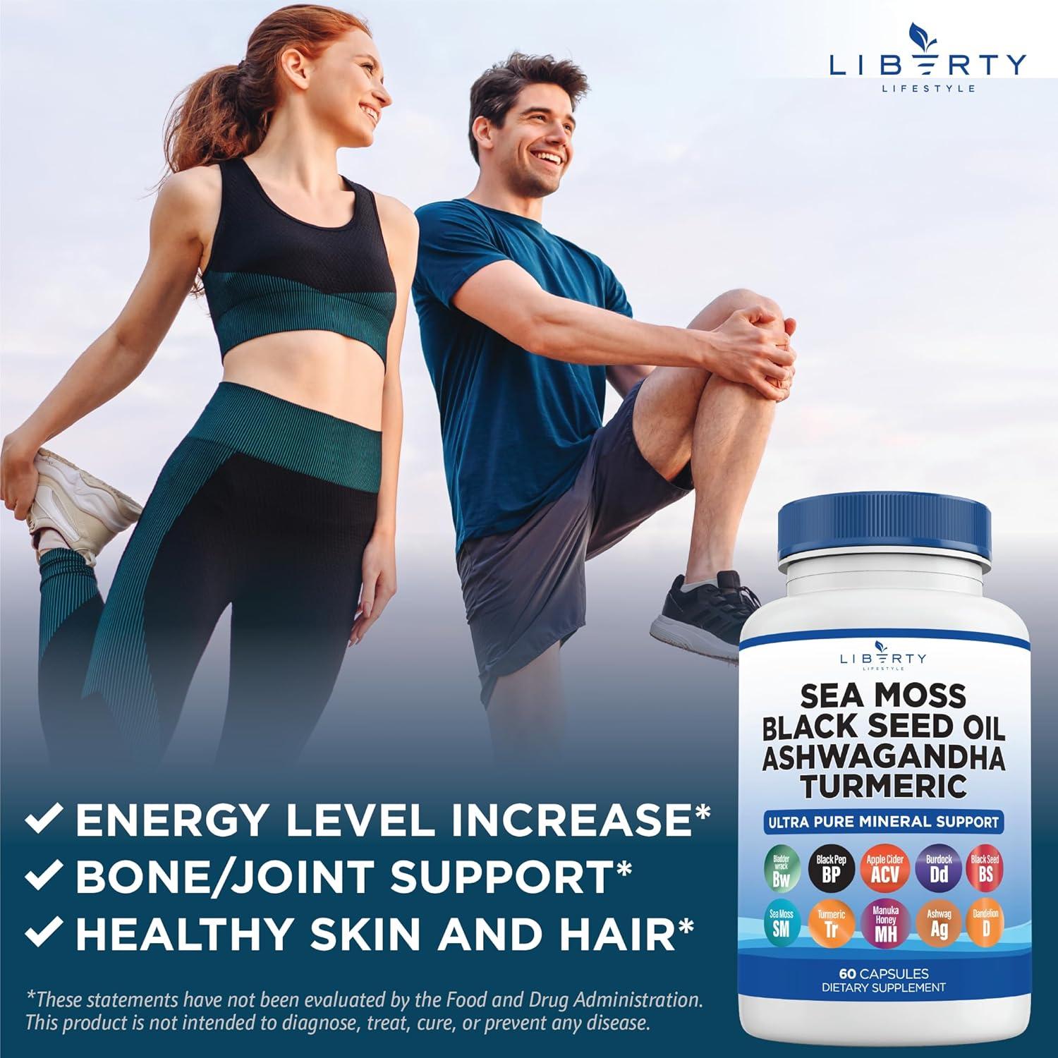 Suplemento de Musgo Marino Liberty - Aceite Semilla Negra 91g