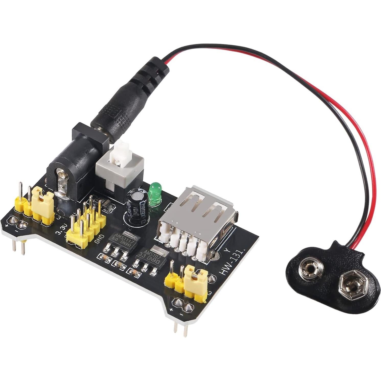 Módulo de Suministro de Energía AITIAO MB102 3.3V/5V con Clips