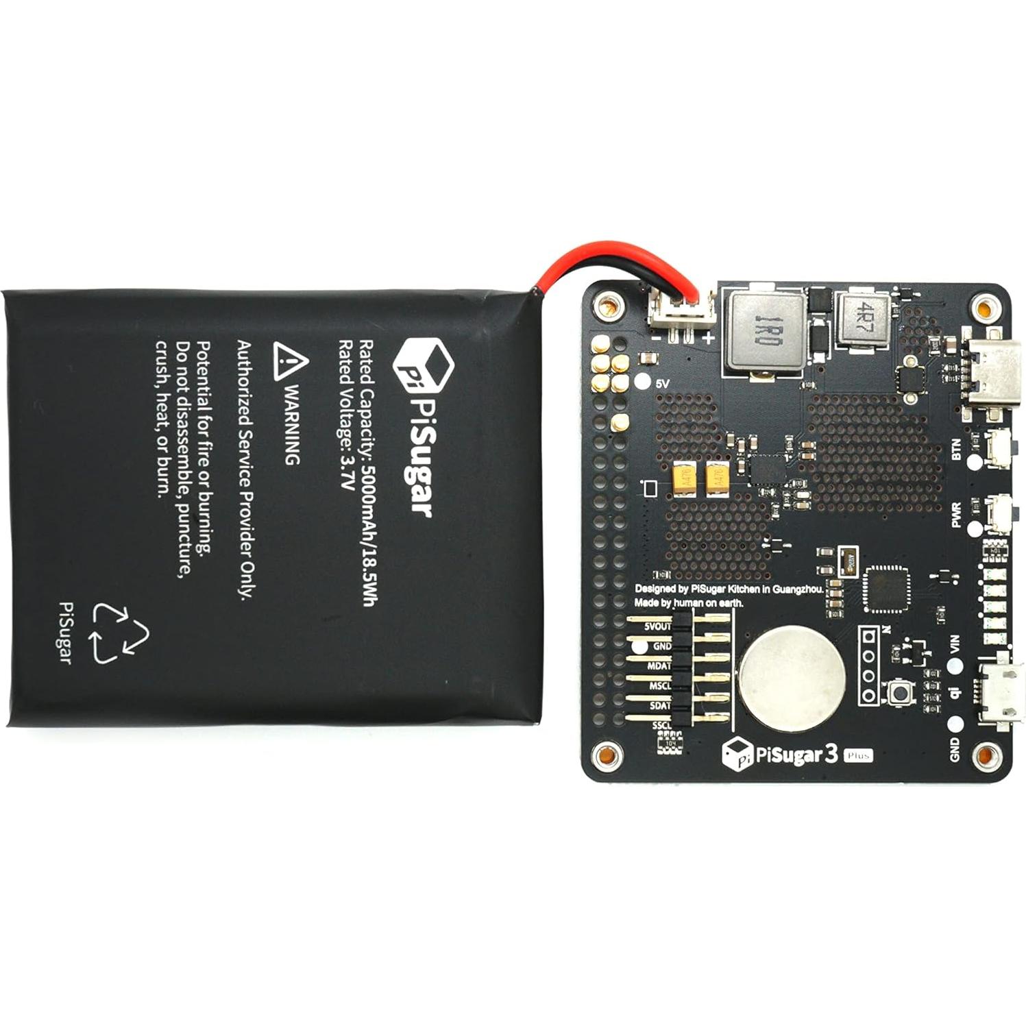 Placa de Expansión PiSugar 3 Plus para Raspberry Pi 3B/4B