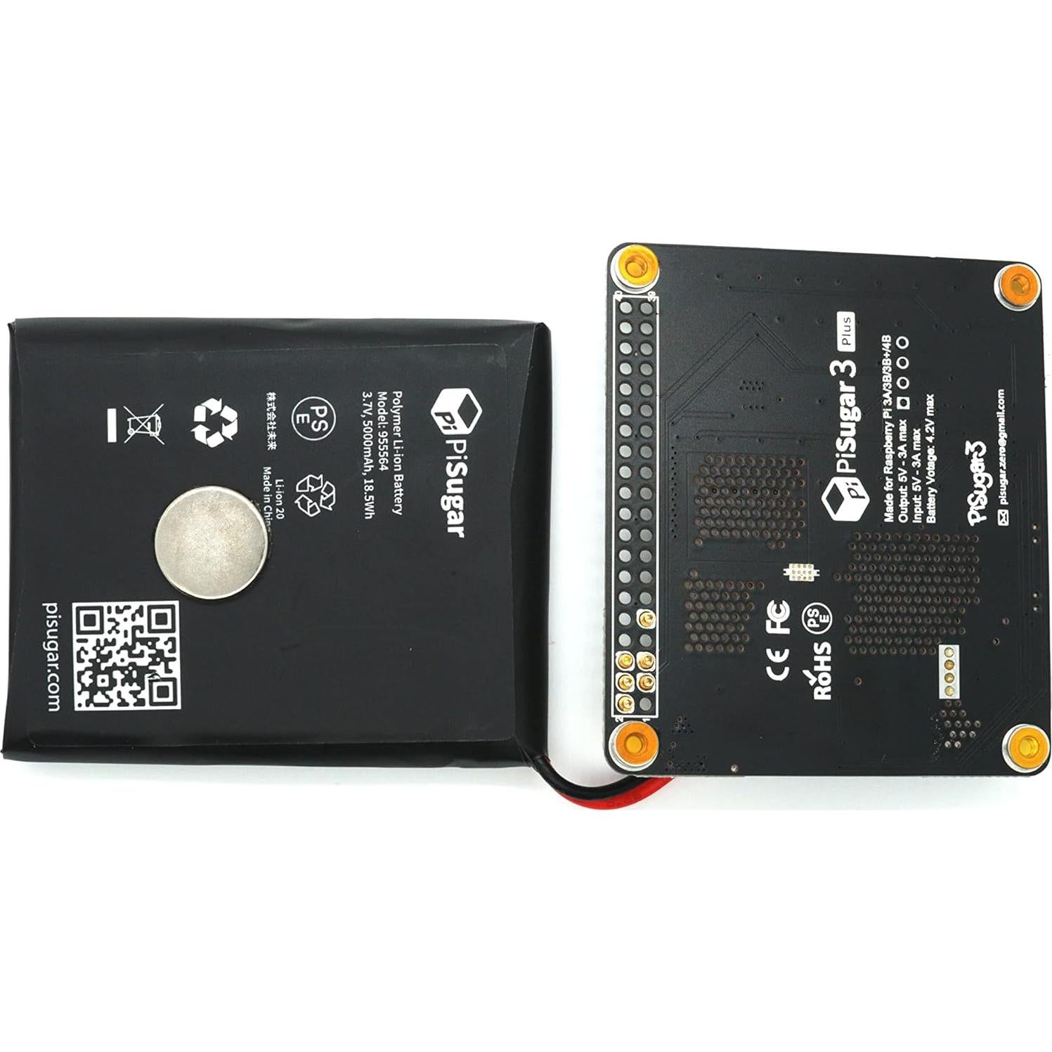 Placa de Expansión PiSugar 3 Plus para Raspberry Pi 3B/4B