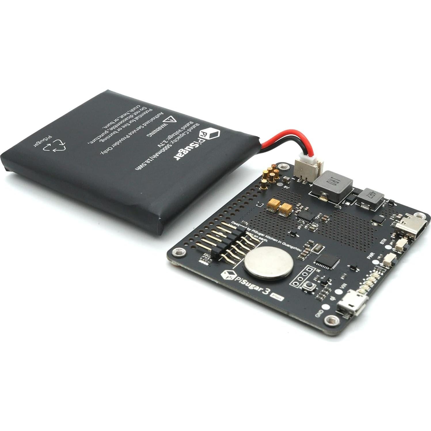 Placa de Expansión PiSugar 3 Plus para Raspberry Pi 3B/4B