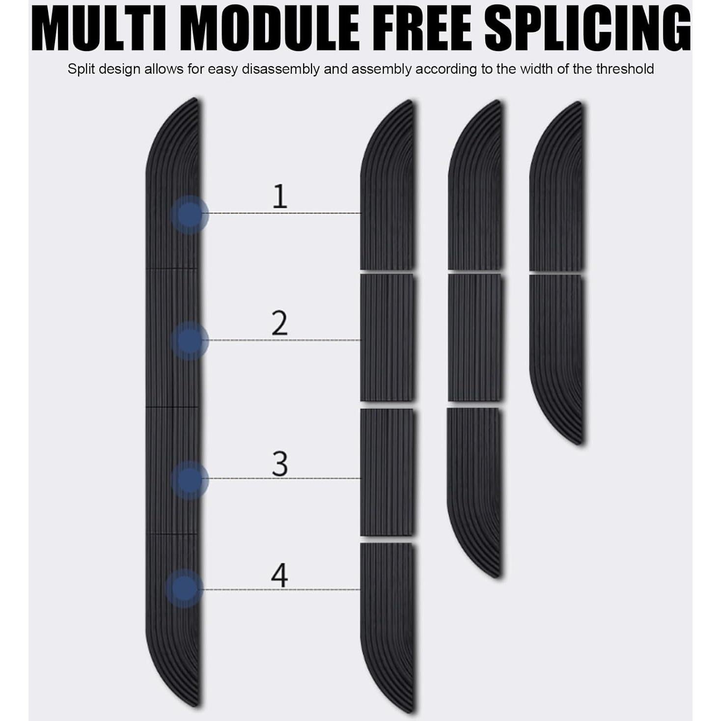 Rampa de Umbral de Goma HEEPDD para Aspiradora - 4 Piezas