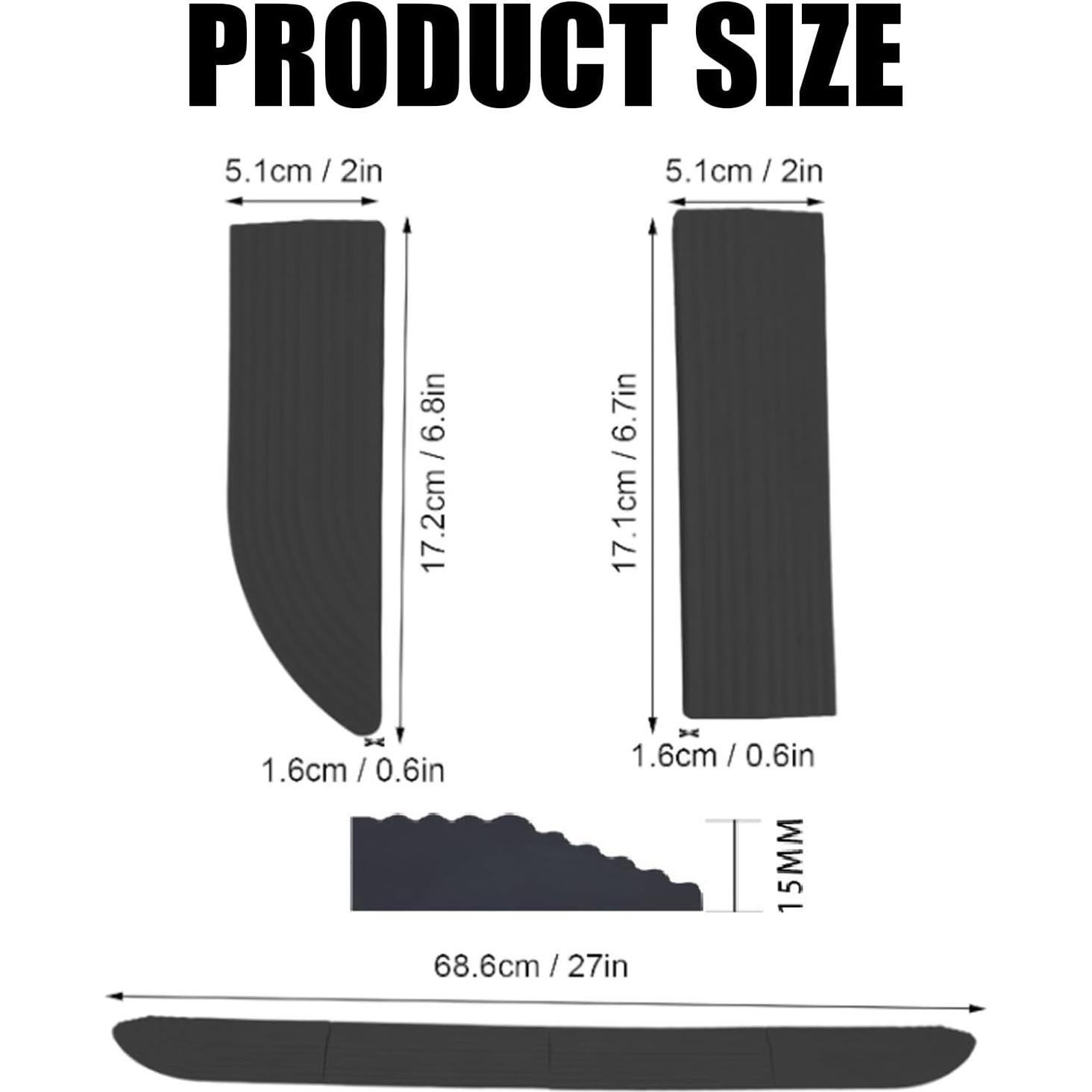 Rampa de Umbral de Goma HEEPDD para Aspiradora - 4 Piezas