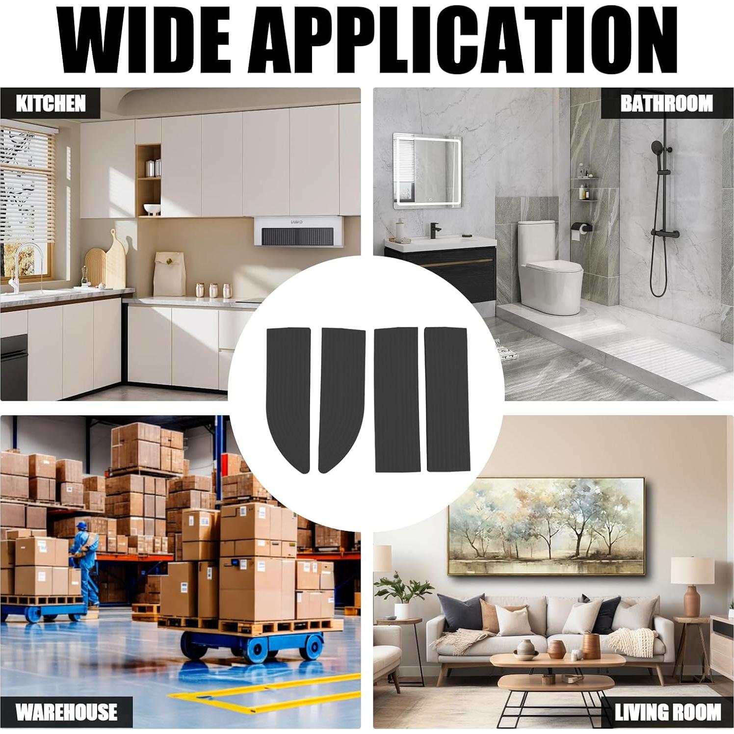 Rampa de Umbral de Goma HEEPDD para Aspiradora - 4 Piezas