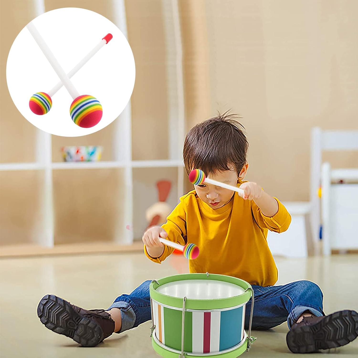 2 Piezas Martillo de Tambor Jiozermi 21 cm Fieltro Antideslizante