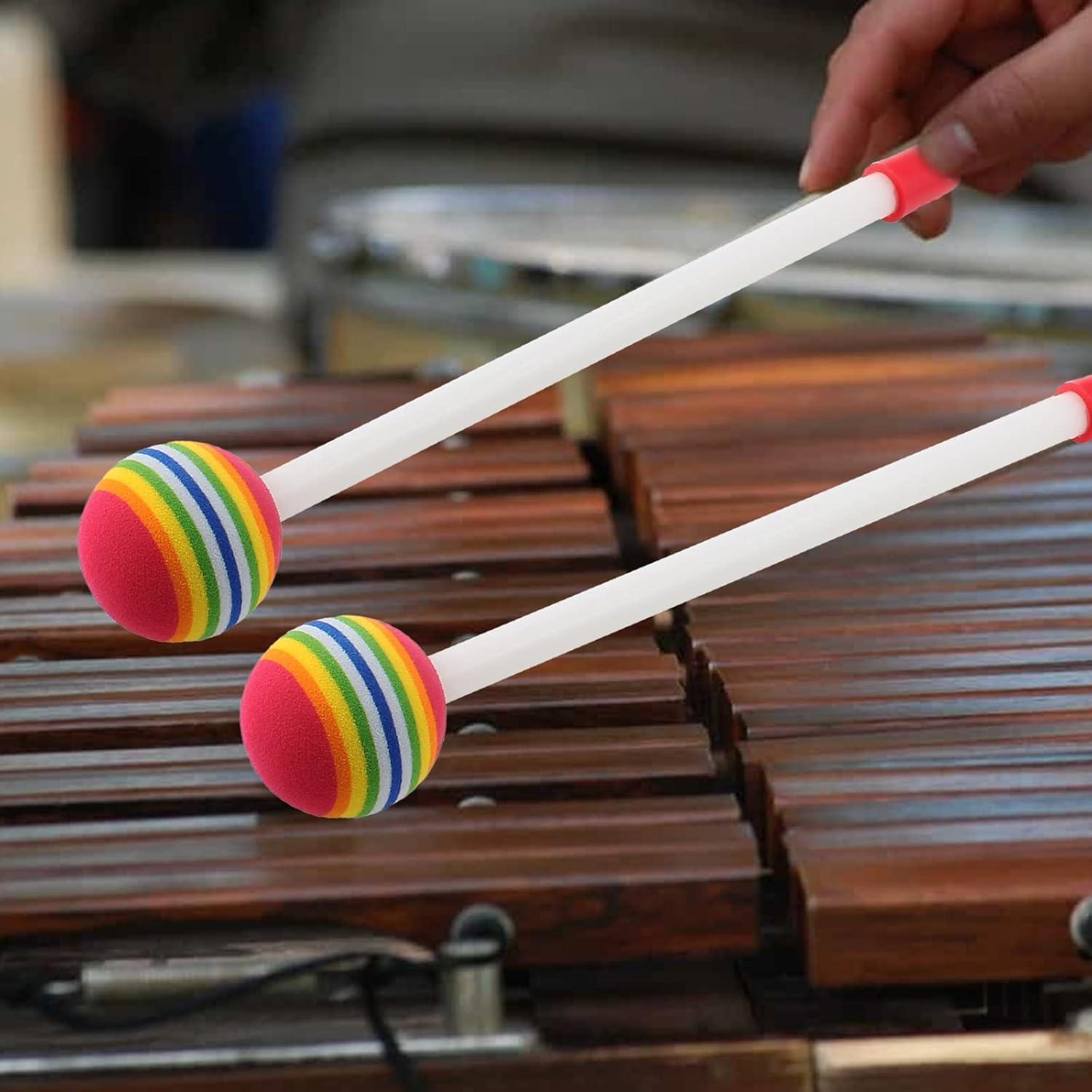 2 Piezas Martillo de Tambor Jiozermi 21 cm Fieltro Antideslizante