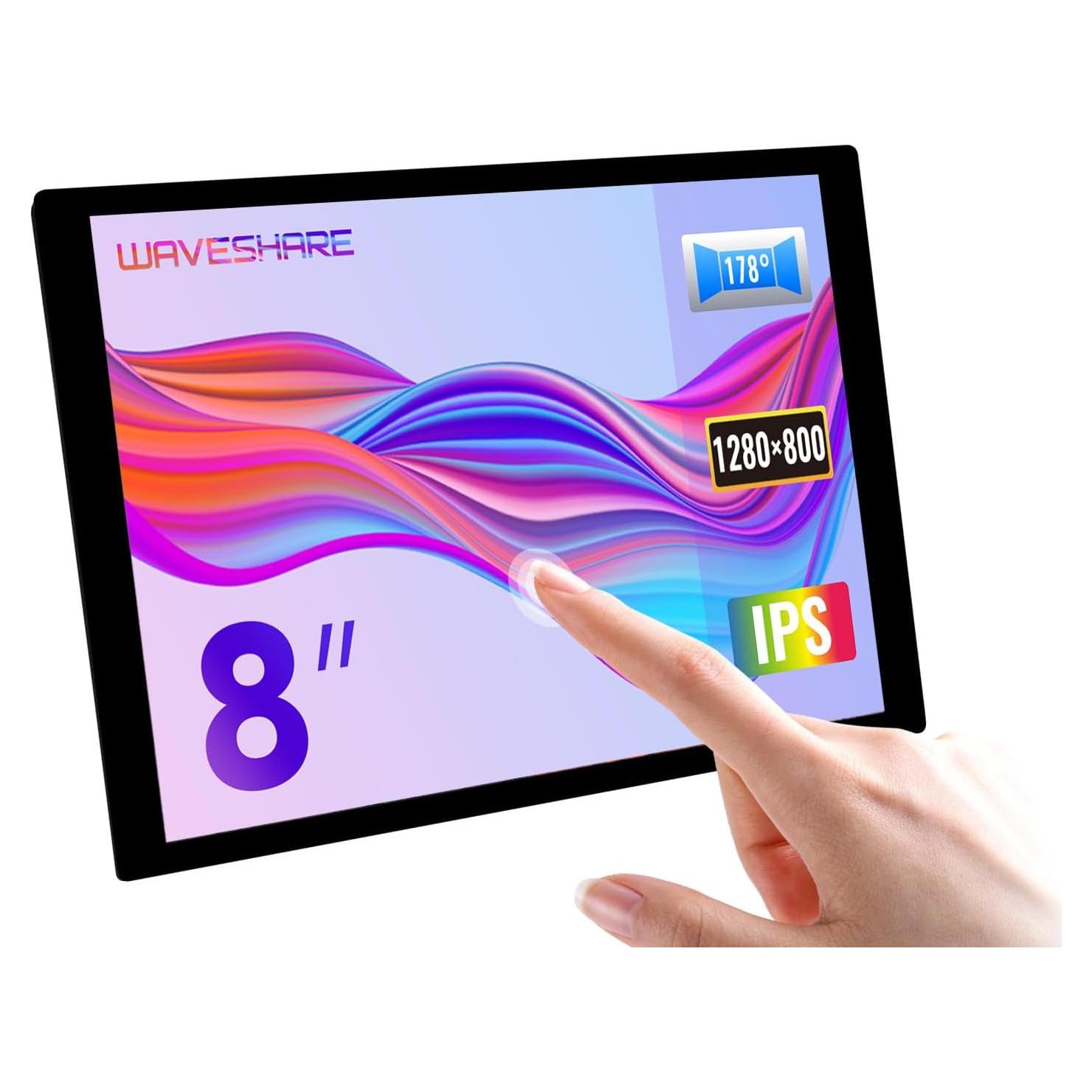 Pantalla Táctil Capacitiva IPS 8" Waveshare 1280x800 DSI