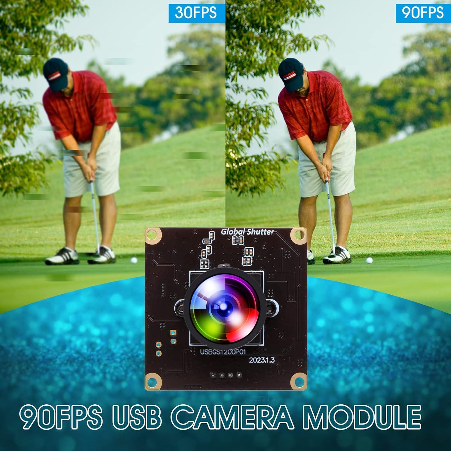 Cámara USB IFWATER 2MP 90fps Obturador Global 1200P