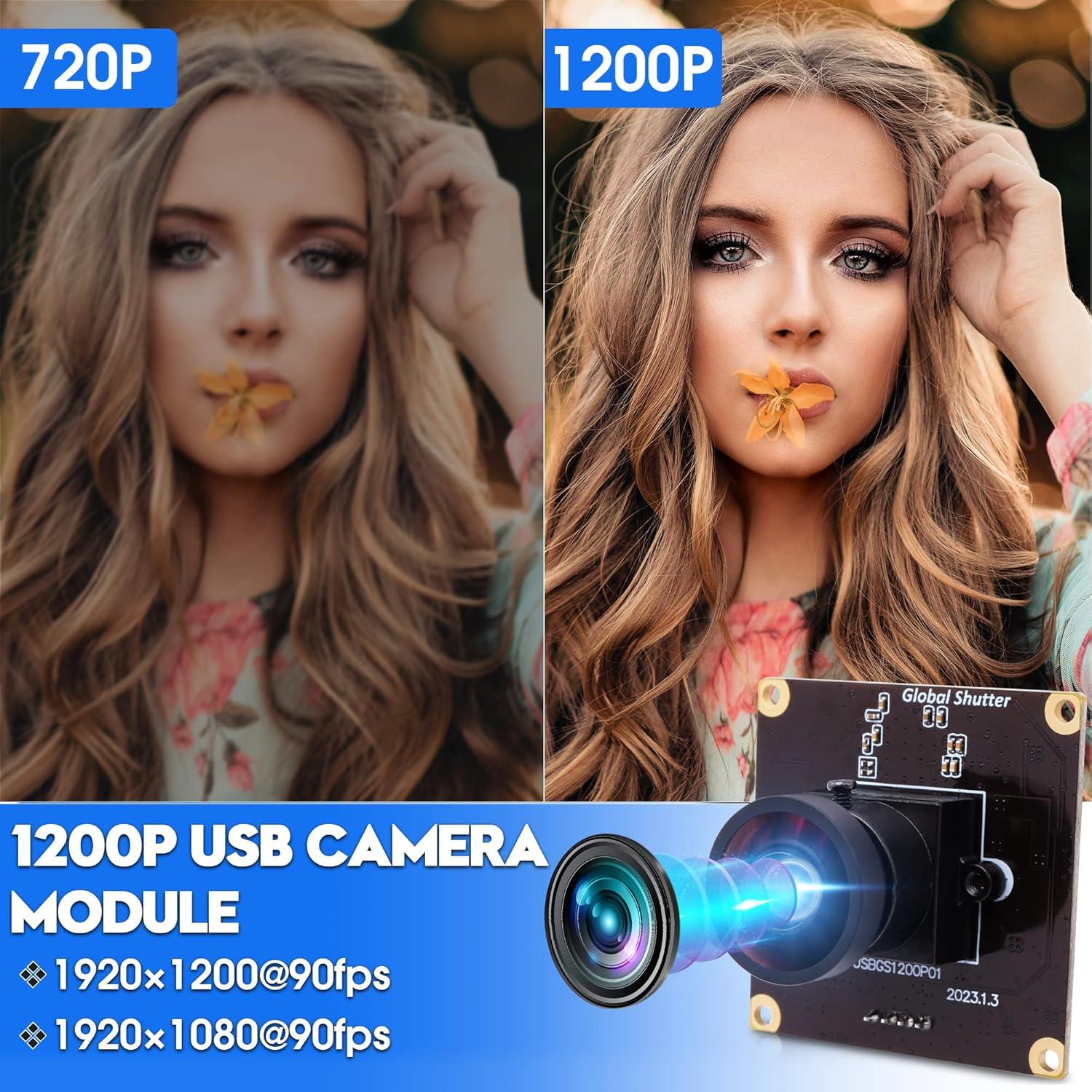 Cámara USB IFWATER 2MP 90fps Obturador Global 1200P