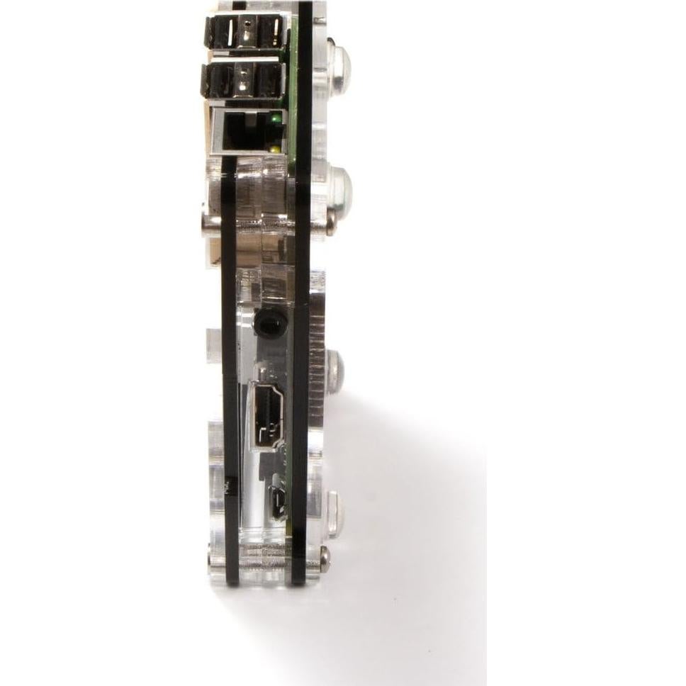 Carcasa C4Labs Hielo Negro para Raspberry Pi 3B+, 3, 2, B+