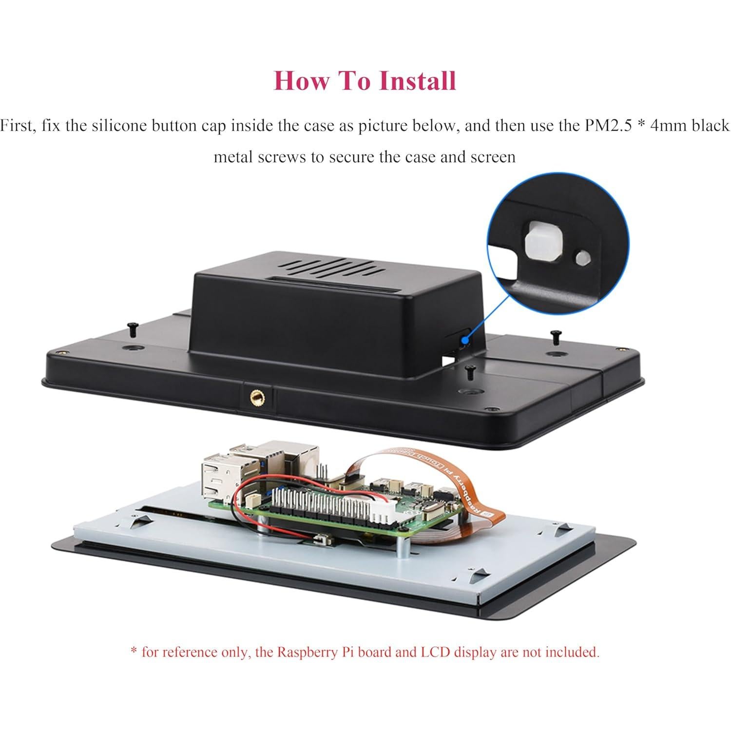 Funda Protectora Raspberry Pi 5 y Pantalla Táctil 7"