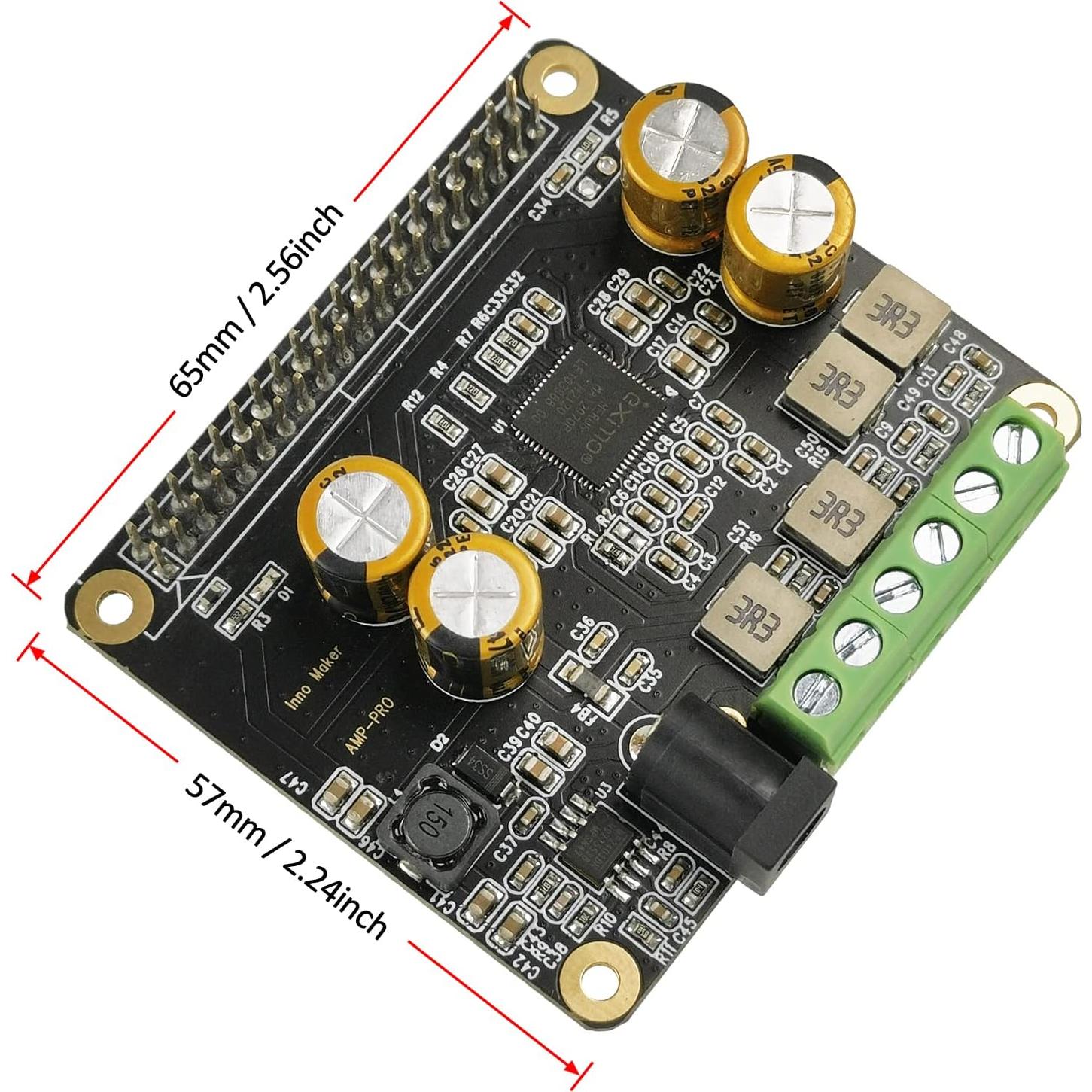 Amplificador de Audio InnoMaker HiFi AMP Pro V2 2x80W para Raspberry Pi