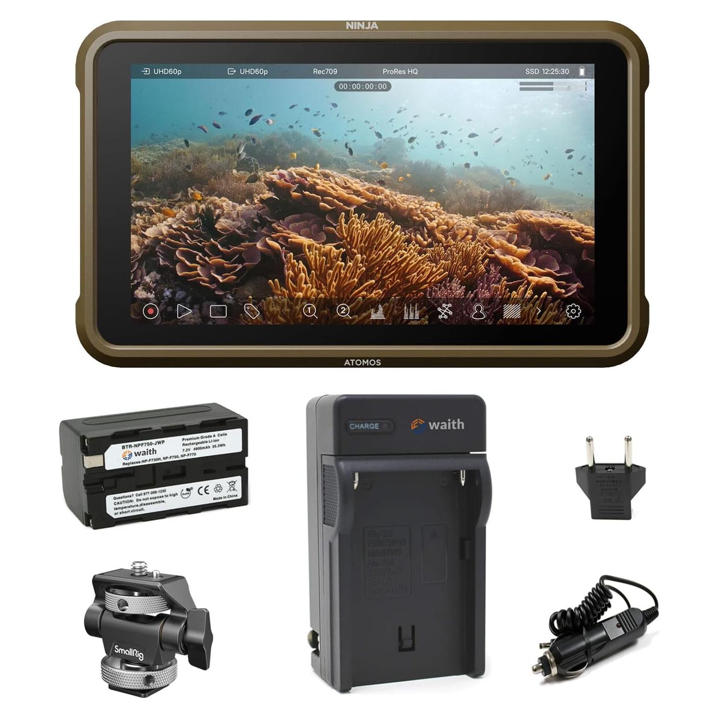 Monitor de Grabación HDMI 4K Atomos Ninja 5.2" con Batería