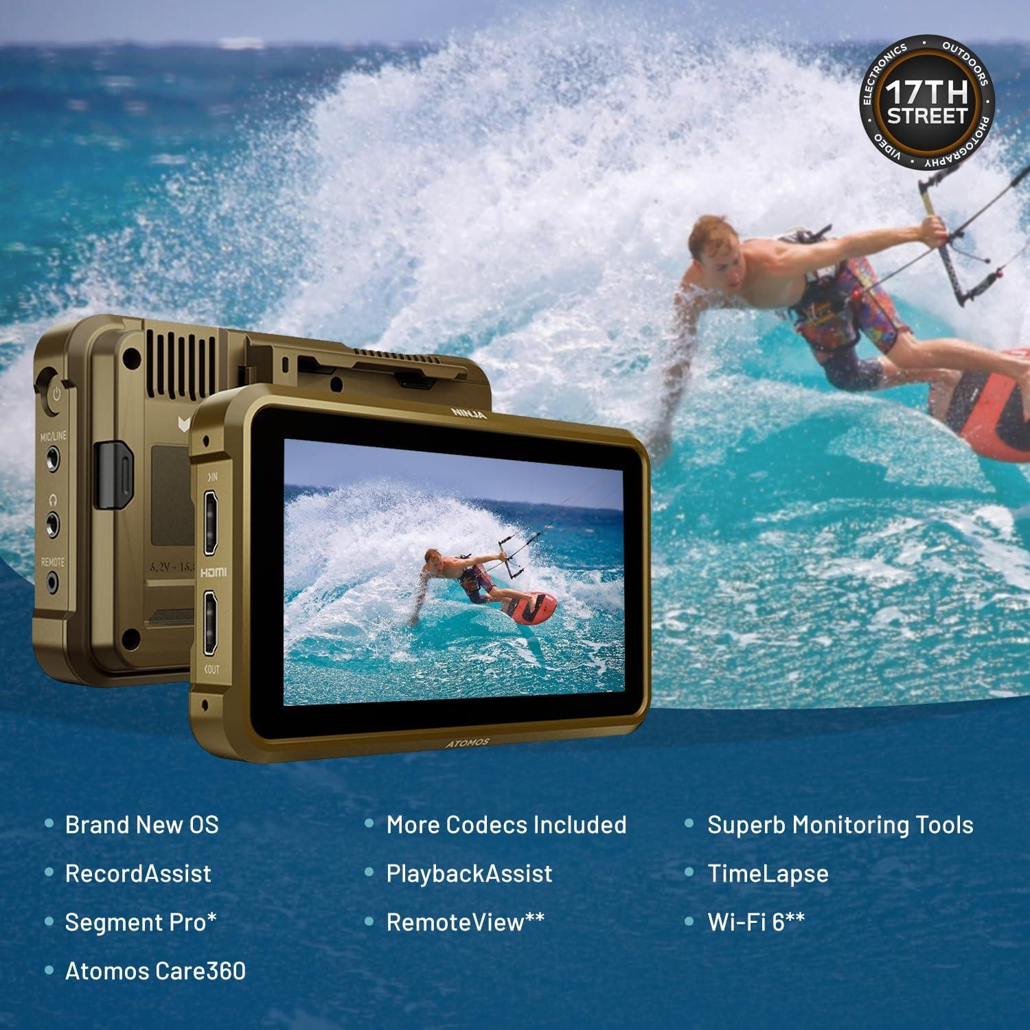 Monitor de Grabación HDMI 4K Atomos Ninja 5.2" con Batería