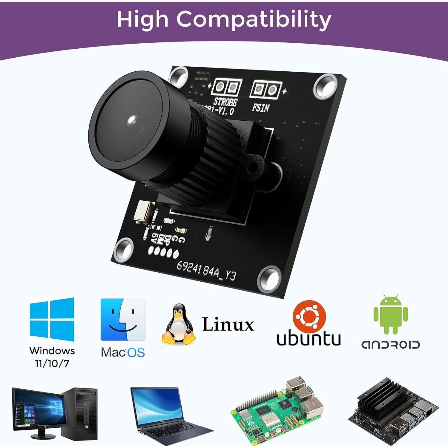 Módulo de Cámara UVC USB2.0 InnoMaker U20CAM-9281M 1MP 720p 120fps