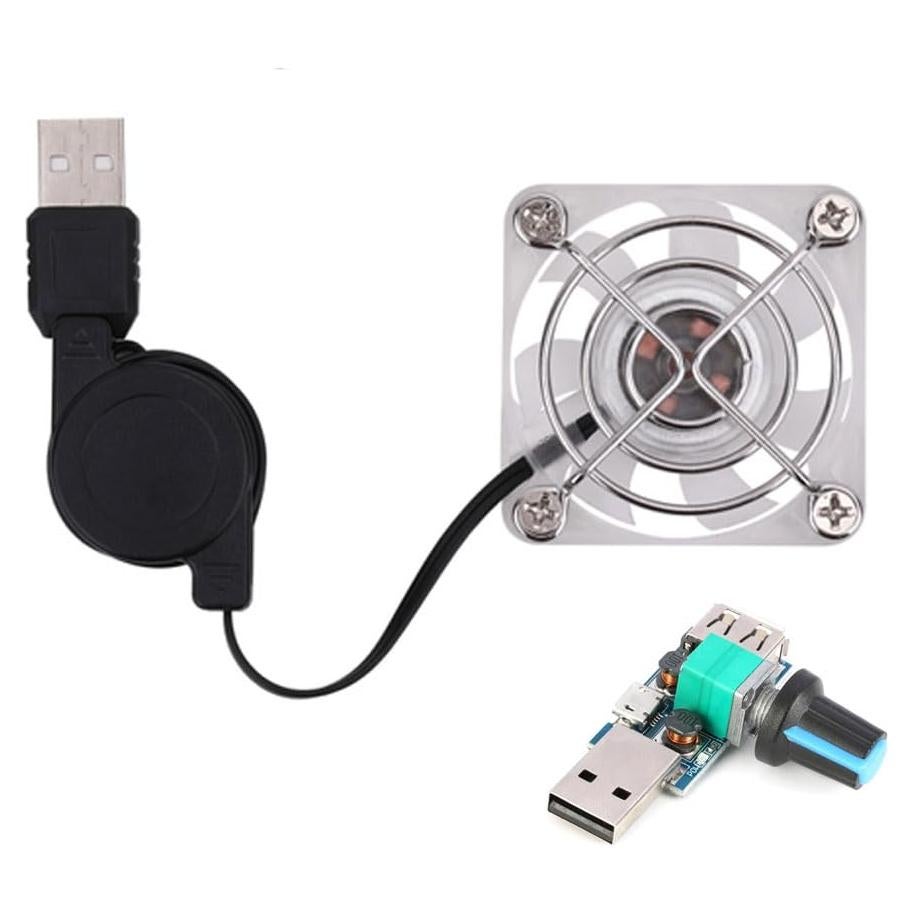 Ventilador USB 50mm WGMHEFUN con Control de Velocidad 4200 RPM