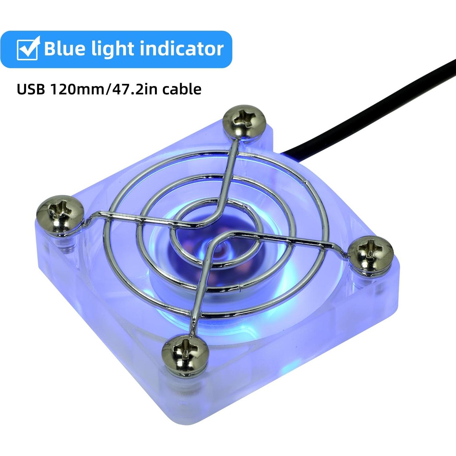 Ventilador USB 50mm WGMHEFUN con Control de Velocidad 4200 RPM
