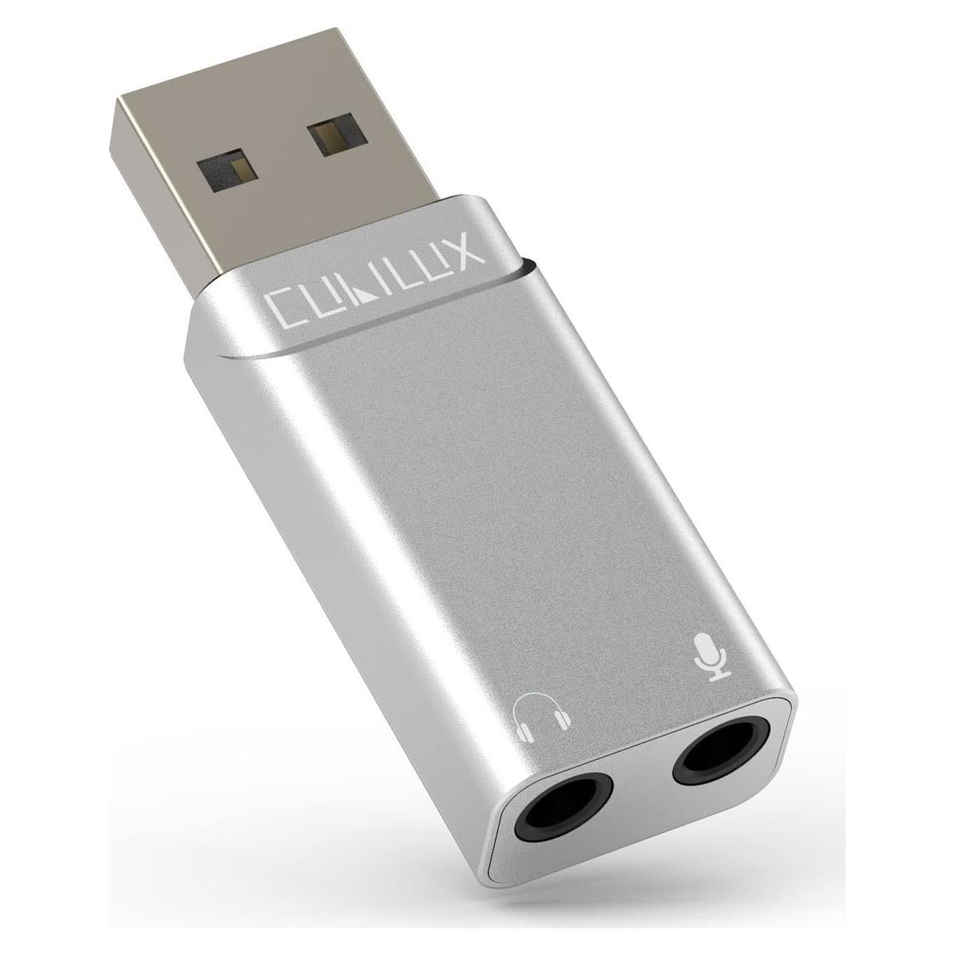 Adaptador de Sonido Estéreo USB Cubilux 96KHz/24bit para PC y PS5