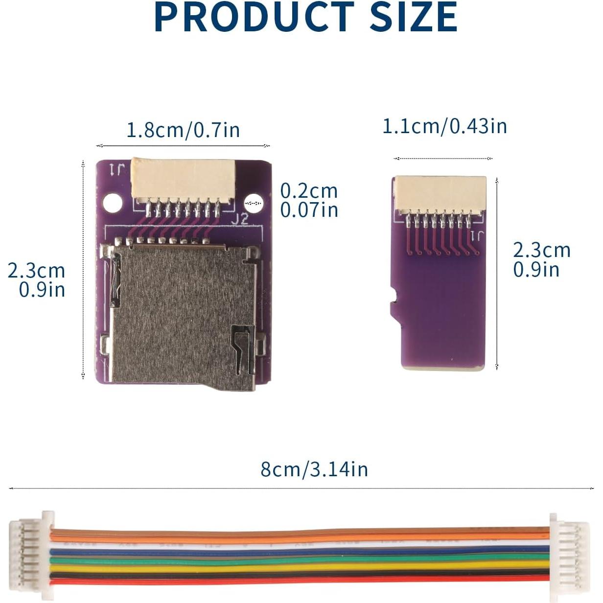 Adaptador Extensión Micro SD PinQiongZhe 8cm para Impresoras 3D