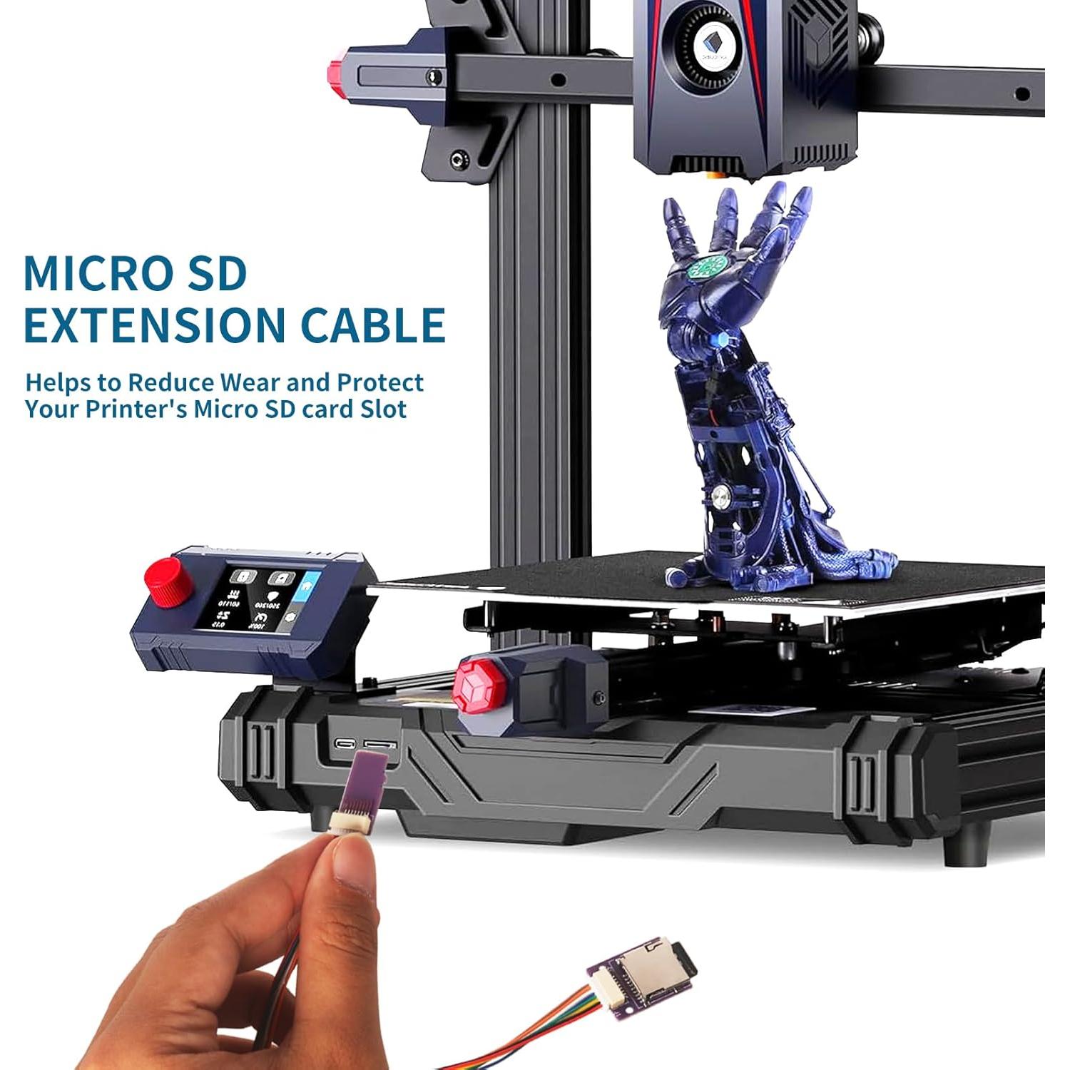 Adaptador Extensión Micro SD PinQiongZhe 8cm para Impresoras 3D