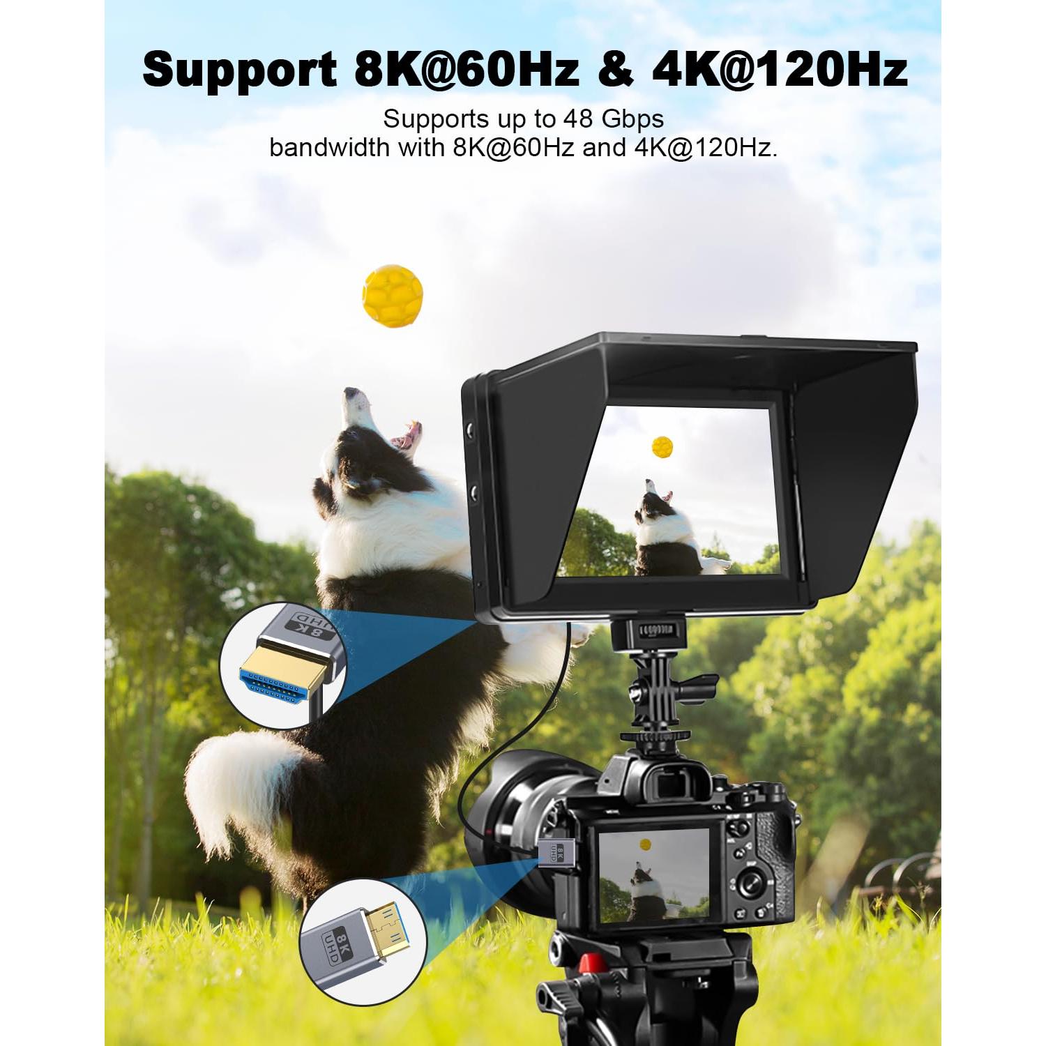 Cable HDMI Coaxial 8K a Mini HDMI Duttek 30cm 48Gbps