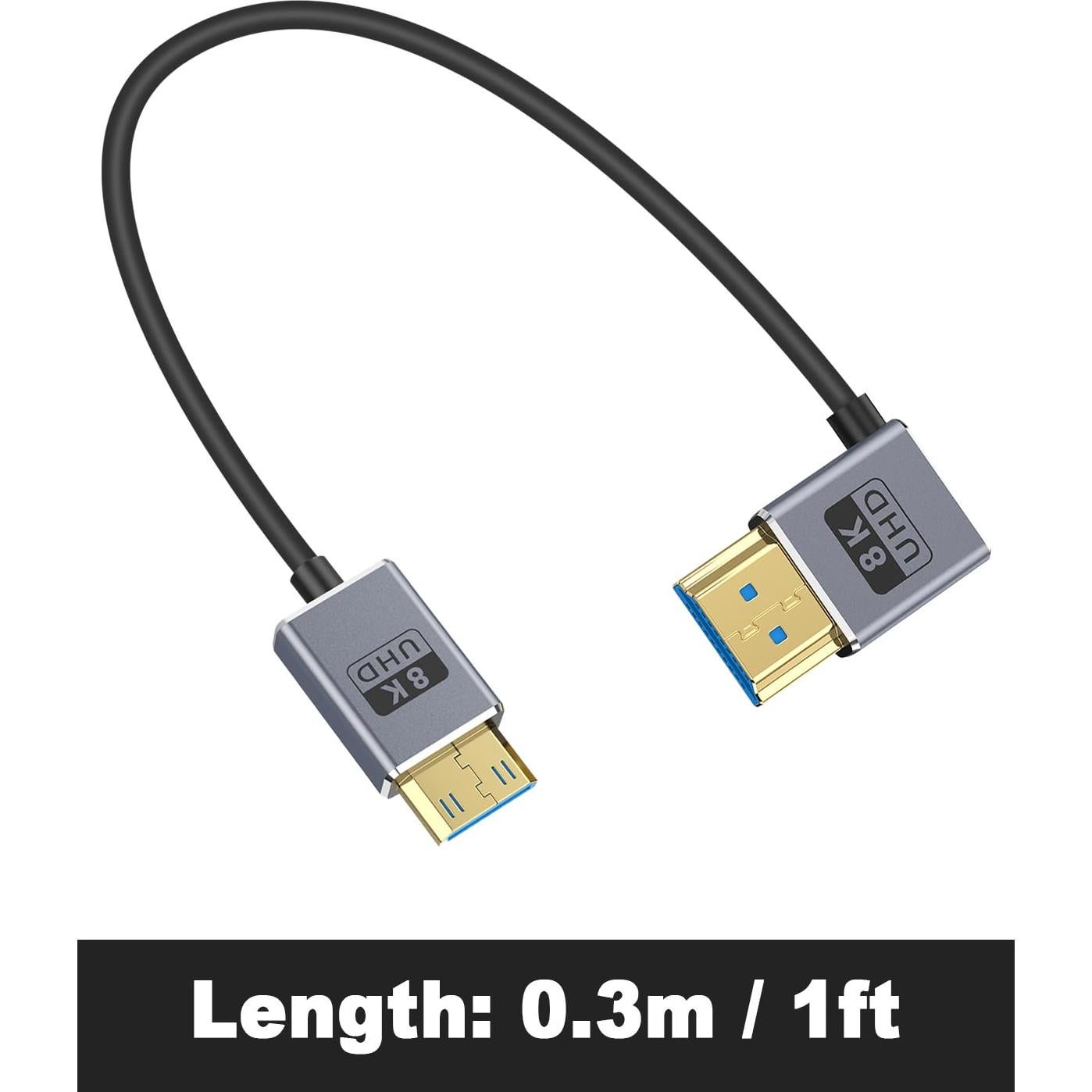 Cable HDMI Coaxial 8K a Mini HDMI Duttek 30cm 48Gbps