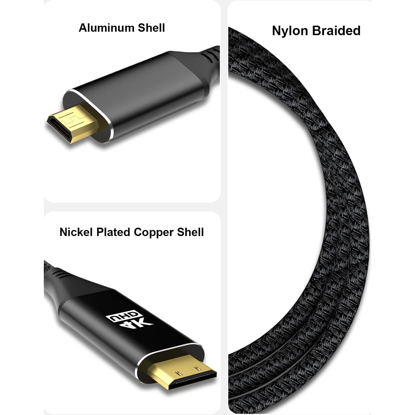 Cable Micro HDMI a Mini HDMI 0.91m KELink 18Gbps 8K 60Hz