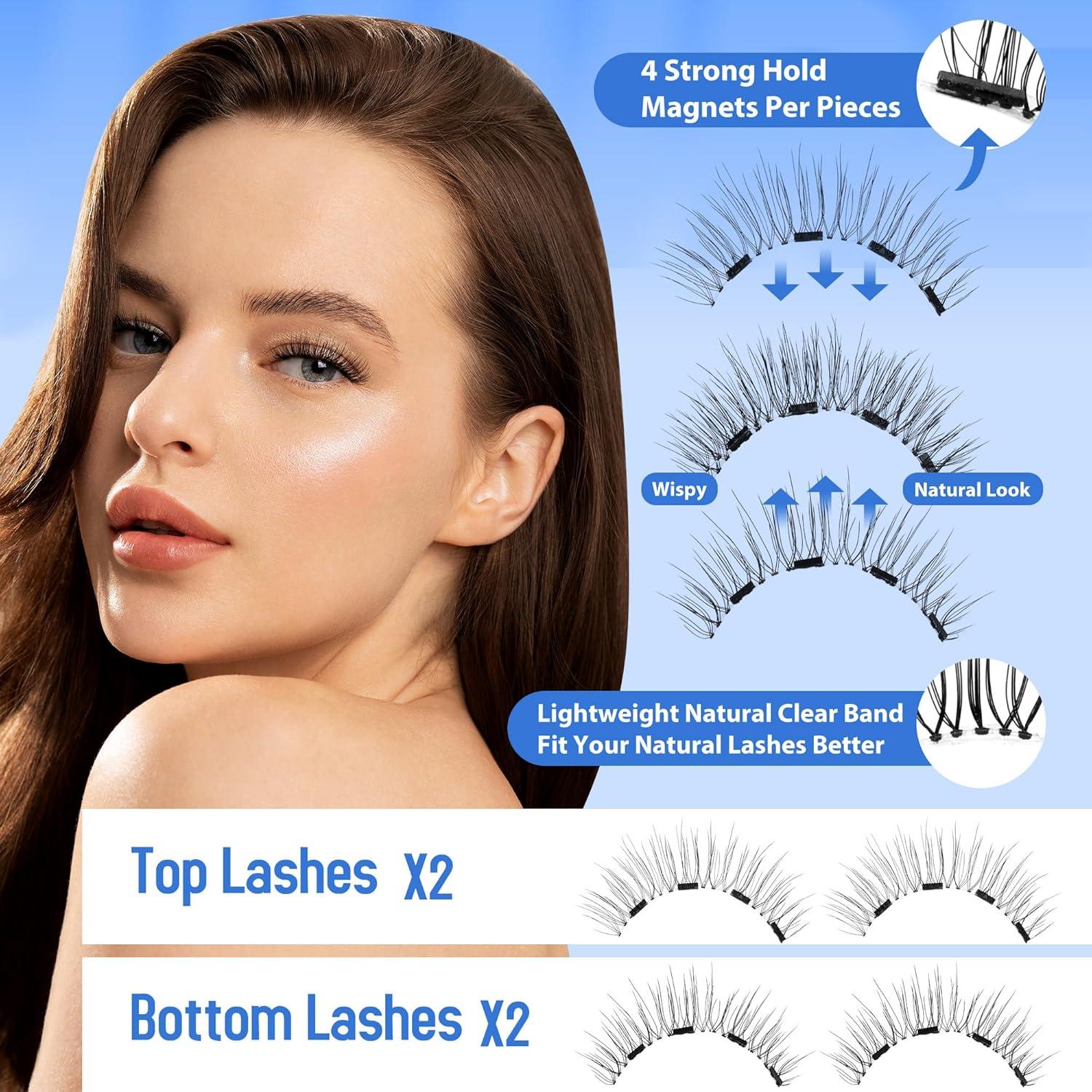 Pestañas Magnéticas JIMIRE Ligeras Reutilizables - 1 Par