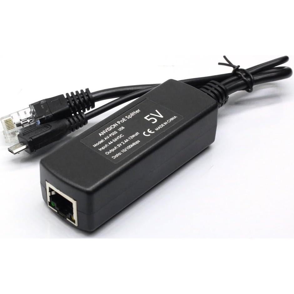 Divisor PoE Activo ANVISION 5V 2.4A 2-Pack para Raspberry Pi