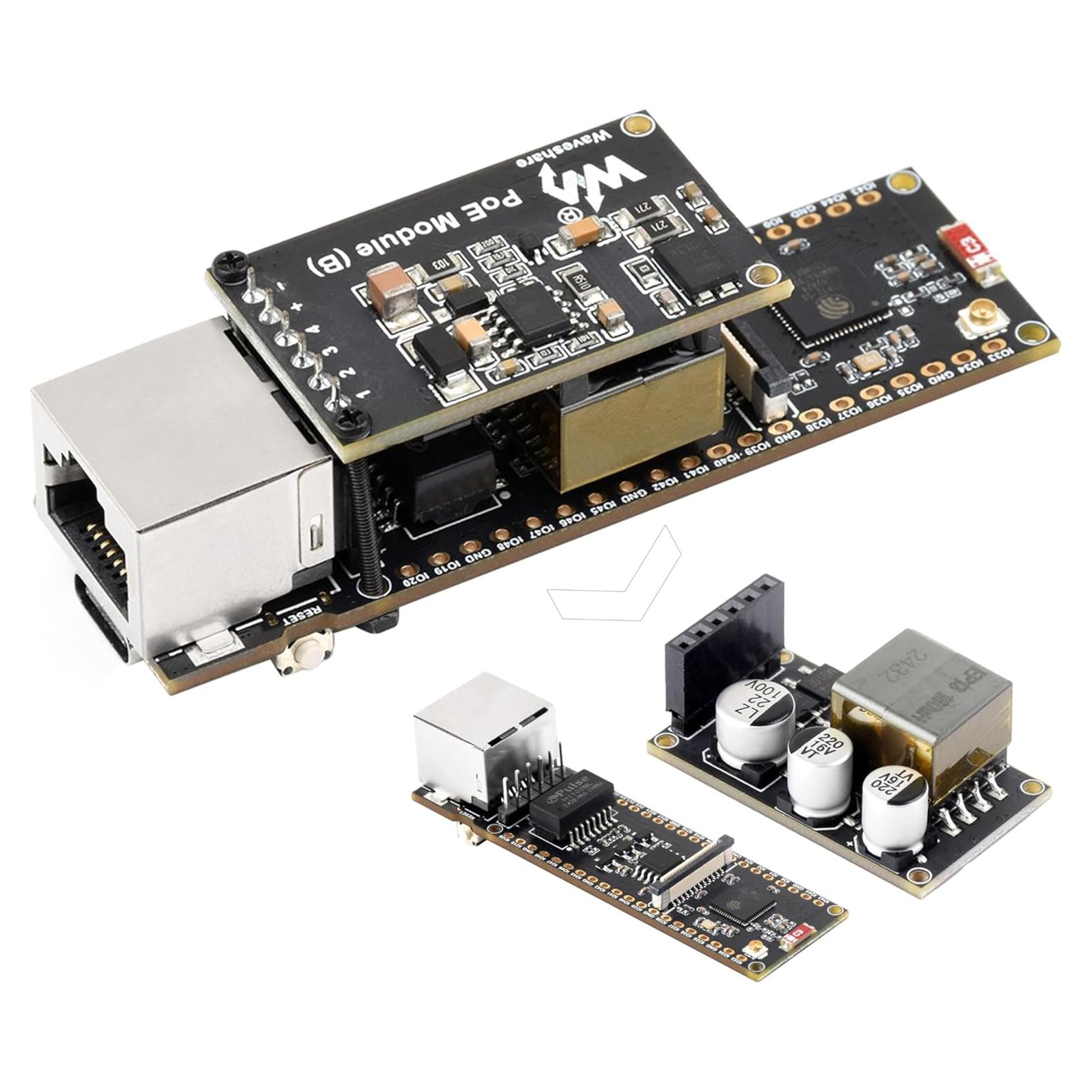 Placa de Desarrollo Ethernet UeeKKoo ESP32-S3 con Módulo PoE