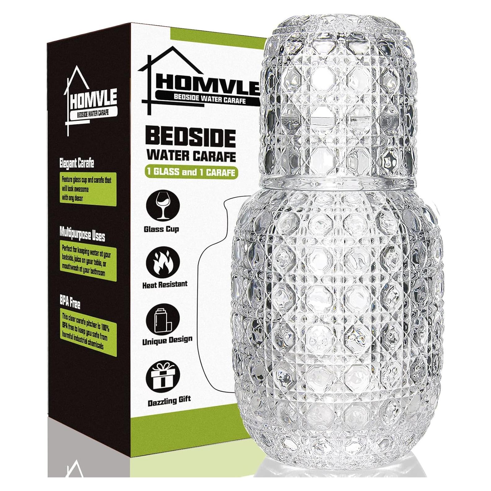 Juego de Jarra y Vaso Homvle 537ml Piedra Preciosa
