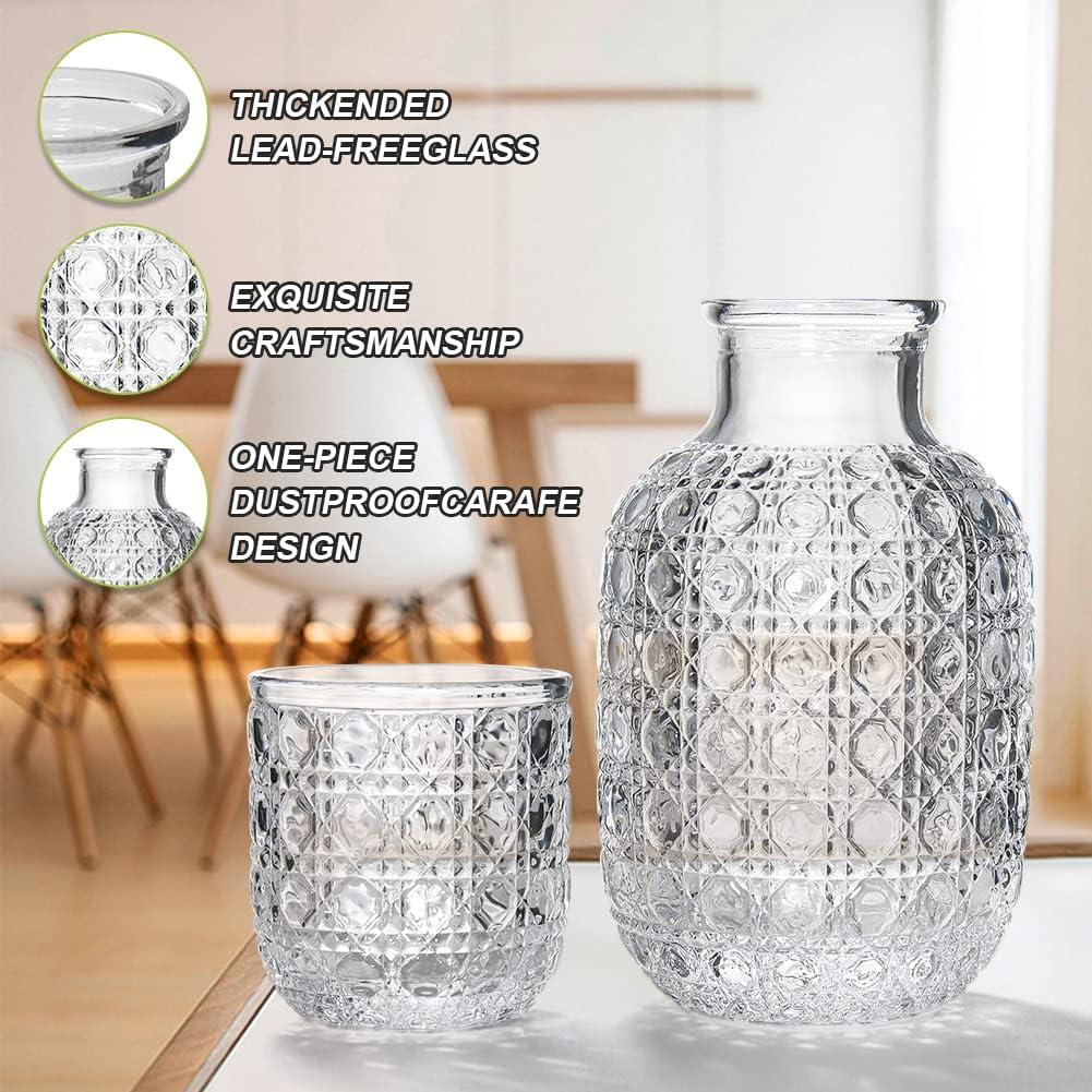 Juego de Jarra y Vaso Homvle 537ml Piedra Preciosa