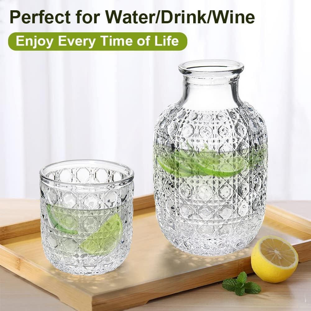 Juego de Jarra y Vaso Homvle 537ml Piedra Preciosa